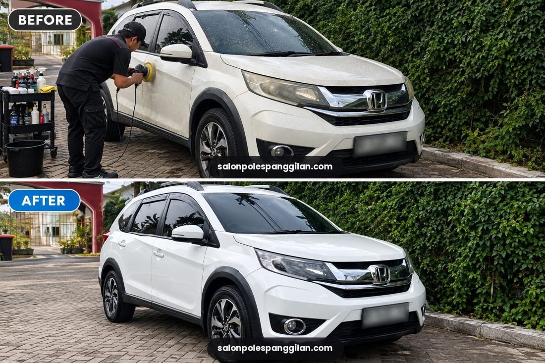 Honda BR-V sebelum dan sesudah poles