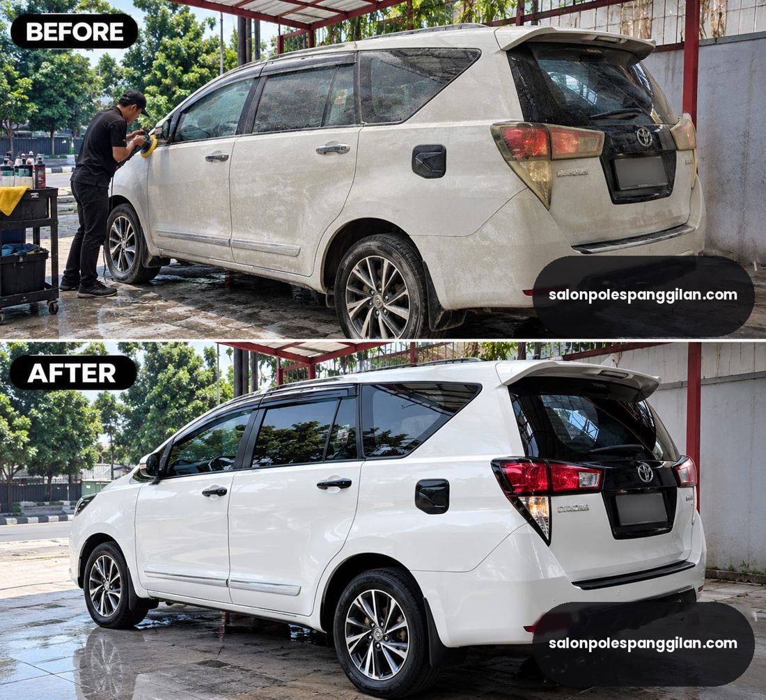 Toyota Innova sebelum dan sesudah poles